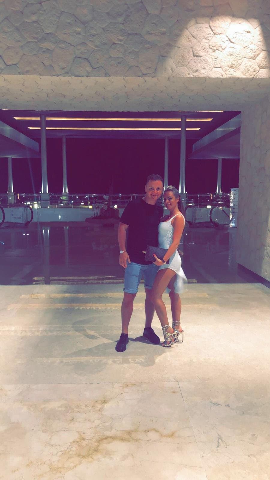Frances and James on an evening out abroad